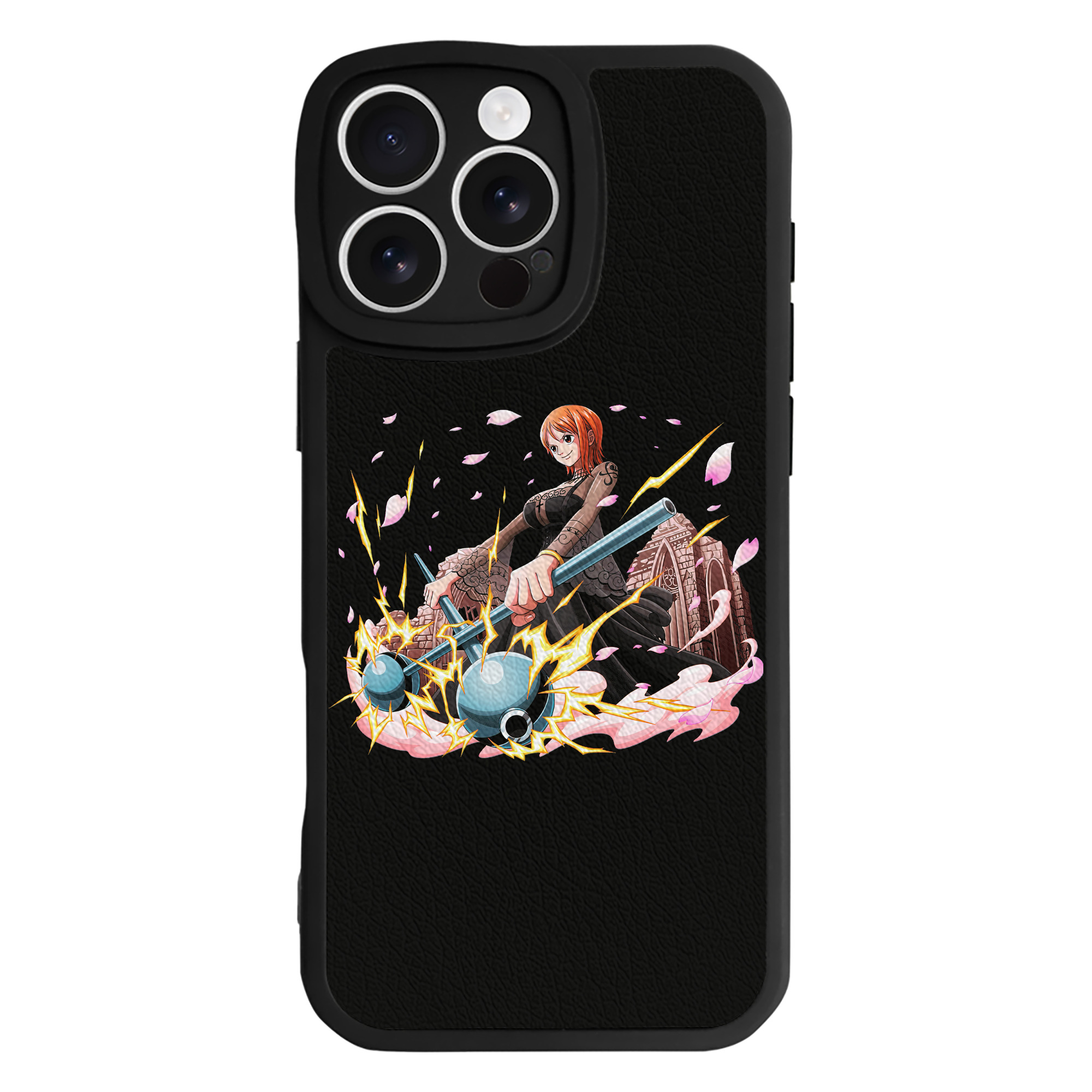 （画像用） ワンピース ナミ ONE PIECE Nami 【iPhone 16シリーズ対応】シリコンスマホケース（レザー調） 材質：シリコン